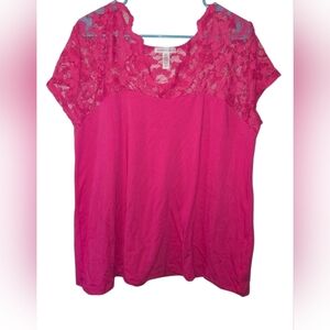 Pink Lace Women's Top